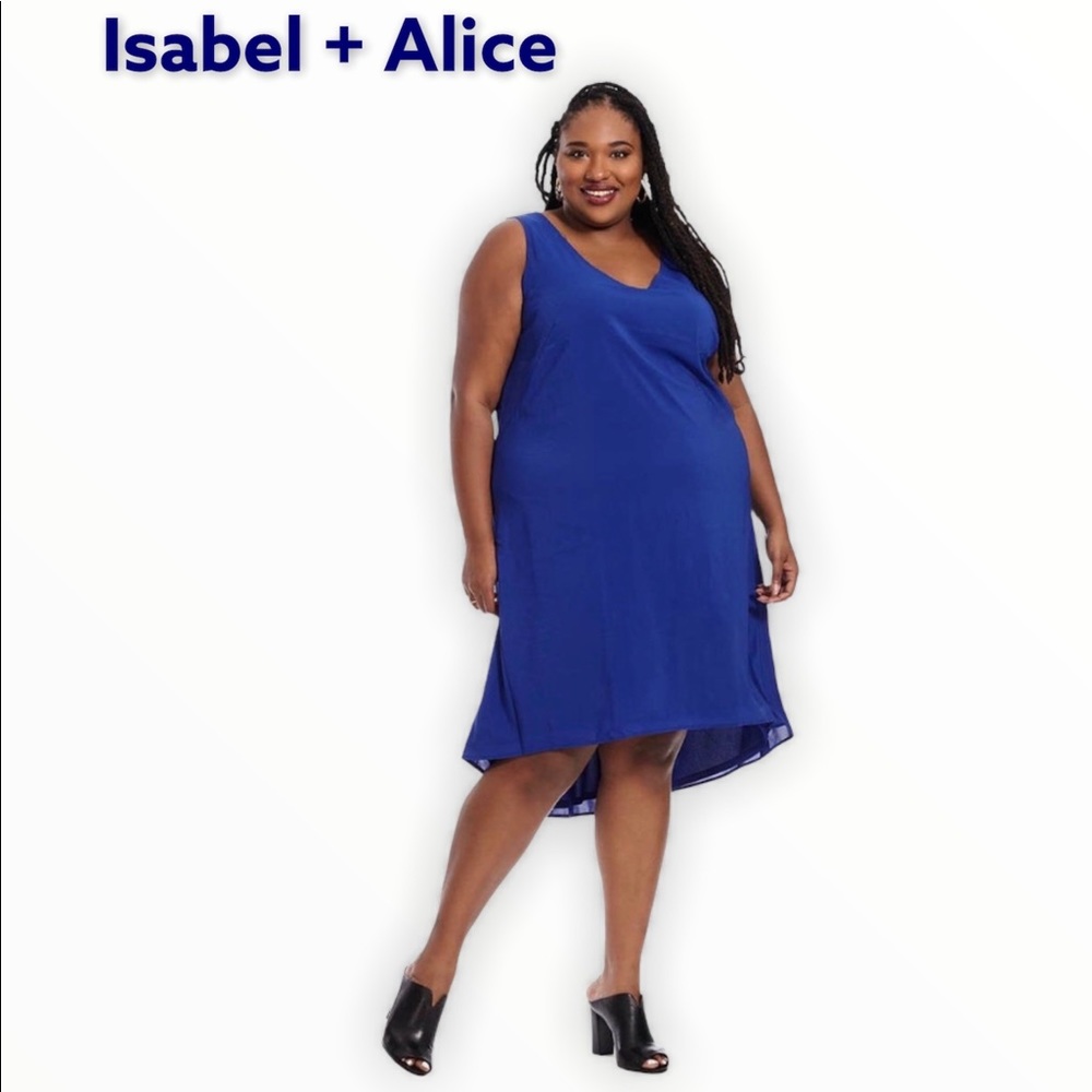 ❤️Isabel + Alice Cobalt Blue Georgette Sun Dress